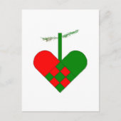 北欧のクリスマスハート シーズンポストカード (正面)