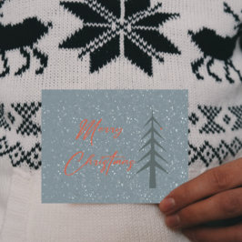 北欧のセージ緑のクリスマスツリーのカスタマイズ シーズンカード