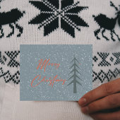 北欧のセージ緑のクリスマスツリーのカスタマイズ シーズンカード