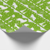 北欧のセーター黄色と白の冬動物 ラッピングペーパー (角)