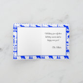 北欧のセータ王室のーブルーホワイト冬季動物 シーズンカード (内部)