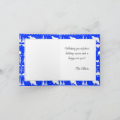 北欧のセータ王室のーブルーホワイト冬季動物 シーズンカード (内部)