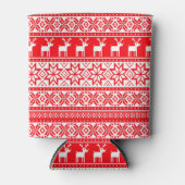 北欧のトナカイおもしろいアの醜いクリスマスセーター 缶クーラー (正面)