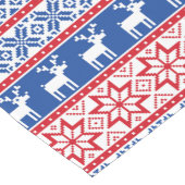 北欧のトナカイおよび雪片 ショートテーブルランナー (コーナー)