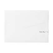 北欧のトナカイおよび雪片 ラップアラウンド宛名ラベル (裏面)