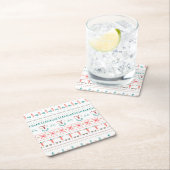 北欧のライトウィンターパターン スクエアペーパーコースター (インサイチュ)