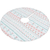 北欧のライトウィンターパターン ブラッシュドポリエステルツリースカート (アングル)