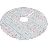 北欧のライトウィンターパターン ブラッシュドポリエステルツリースカート (アングル)