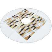 北欧の三角形：クリスマスカラーパターン。 ブラッシュドポリエステルツリースカート (アングル)