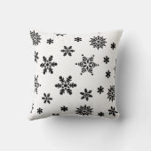 北欧の冬のクマと雪の結晶 クッション (裏面)
