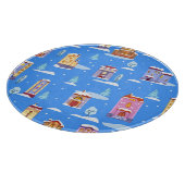 北欧の冬の家々雪のパターン カッティングボード (角)