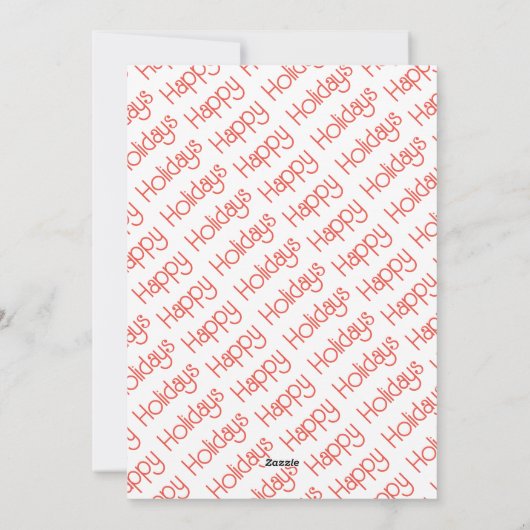 北欧の冬の景色と家のクリスマス シーズンカード (裏面)