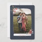 北欧の冬の最初の結婚したクリスマス シーズンカード (正面)