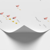 北欧の冬の松の木クリスマスプレゼント ラッピングペーパー (角)