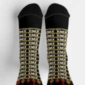 北欧の動物クリスマスツリーゴールデンベアースター ソックス (上部)