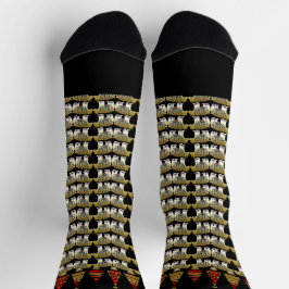 北欧の動物クリスマスツリーゴールデンベアースター ソックス