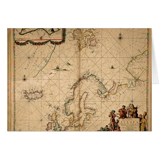 北欧の地図 (正面横)