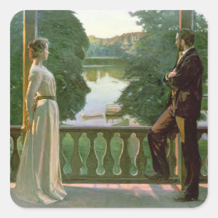北欧の夏の夕べ1899-1900年 スクエアシール