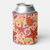北欧の夏の海:ヒトデ模様 缶クーラー (缶裏面)