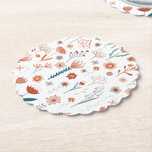 北欧の夏の花 ペーパーコースター (アングル)