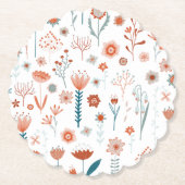 北欧の夏の花 ペーパーコースター (正面)