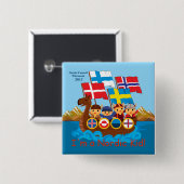 北欧の子供ボタン2017年 缶バッジ (正面&裏面)