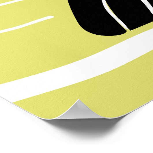 北欧の家、木、山のパターン。 ポスター (角)