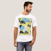北欧の家、木、山のパターン。 Tシャツ (正面フル)