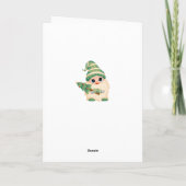 北欧の小人, ピンクの木のきらきらぼけ シーズンカード (裏面)