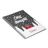 北欧の居心地の良い考え赤 ノートブック (右側)