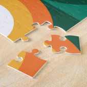 北欧の幾何学模様、ヴィンテージ農業記号 ジグソーパズル (側面)