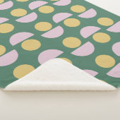 北欧の幾何学模様（緑） シェルパブランケット (3/4)