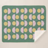 北欧の幾何学模様（緑） シェルパブランケット (正面(横))