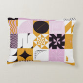 北欧の幾何学的:手書きのアートワーク。 アクセントクッション (裏面)