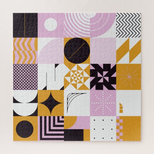 北欧の幾何学的：手書きのアートワーク。 ジグソーパズル (縦)