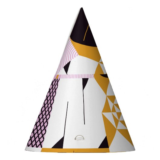 北欧の幾何学的：手書きのアートワーク。 パーティーハット (左)