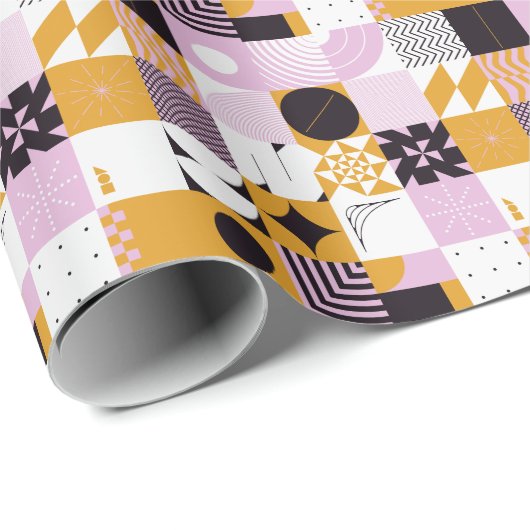北欧の幾何学的:手書きのアートワーク。 ラッピングペーパー (ロールコーナー)
