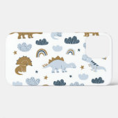 北欧の恐竜、星、虹のイラストレティ Case-Mate iPhoneケース (裏面 (横))