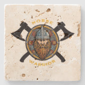 北欧の戦士 ストーンコースター (正面)