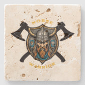 北欧の戦士 ストーンコースター (正面)