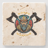 北欧の戦士 ストーンコースター (正面)