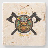 北欧の戦士 ストーンコースター (正面)