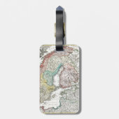 北欧の旧世界の地図 ラゲッジタグ (裏面縦)