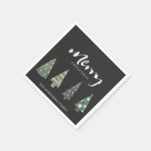 北欧の木々メリークリスマス スタンダードカクテルナプキン (角)