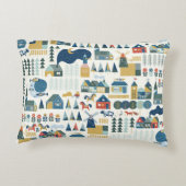 北欧の村とのシームレスな過去 アクセントクッション (裏面)