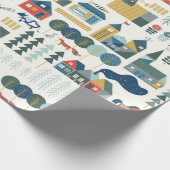 北欧の村とのシームレスな過去 ラッピングペーパー (角)