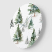 北欧の松の壁時計 ラージ壁時計 (傾斜)