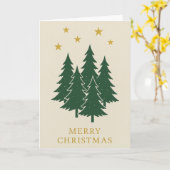 北欧の森のクリスマスカード カード (黄色い花)