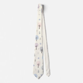 北欧の森林のシームレスなパターン ネクタイ