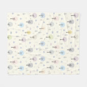 北欧の森林のシームレスなパターン フリースブランケット (正面(横))